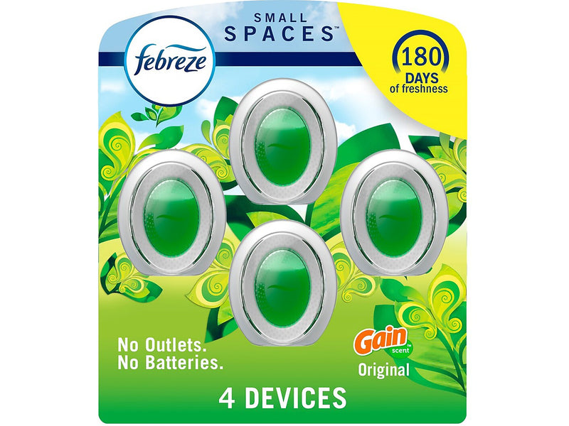 Febreze Bathroom Air Freshener Solid, Gain Original Scent, 0.25 fl. oz., 4/Pack (2573)