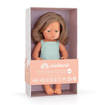 MINILAND Anatomically Correct 15" Baby Doll, Caucasian Blonde Girl with Vitiligo (MLE31228)