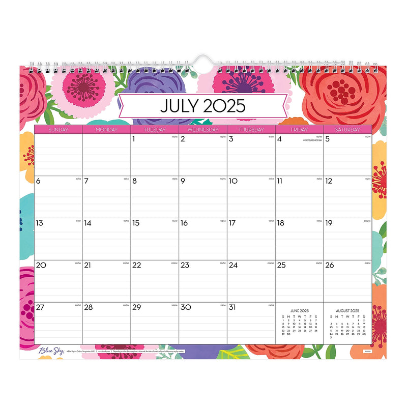2025-2026 Blue Sky Mahalo 12" x 15" Academic Monthly Wall Calendar (156554-A26)