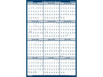 2024-2025 House of Doolittle 37" x 24" Academic Yearly Dry-Erase Wall Calendar, Reversible, White/Blue (395-25)