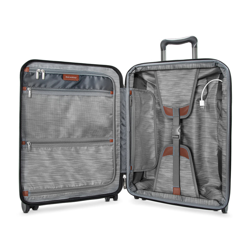 Ricardo Beverly Hills Montecito 2.0 22" Hardside Carry-On Suitcase, 8-Wheeled Spinner, Graphite (124-21-029-4FO)