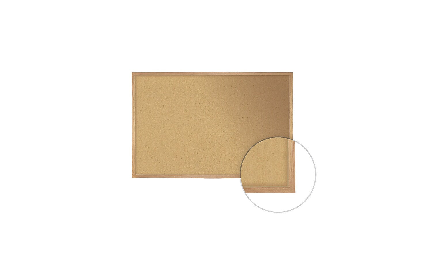Ghent Natural Cork Bulletin Board, Oak Wood Frame, 4'H x 7'W (WK47)