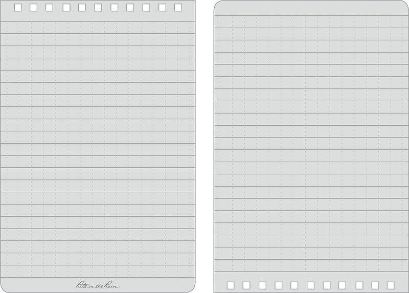 Rite in the Rain All-Weather Pocket Notebook, 4" x 6", 50 Sheets, Black (746)