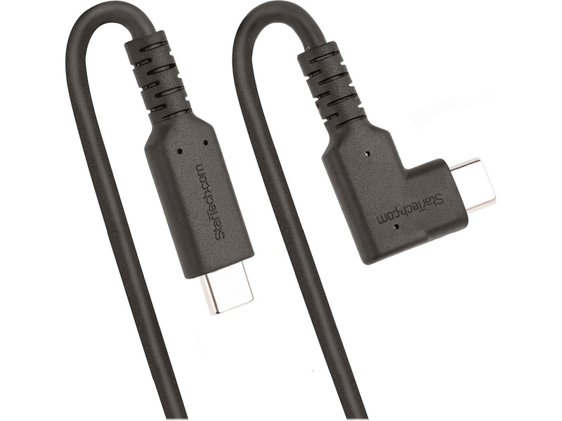 StarTech 6.6ft USB-C Cable, Right-Angled, USB 5Gbps, 100W (5A) PD, 4K 60Hz DP Alt Mode, Rugged USB C Cord, Thunderbolt Compat