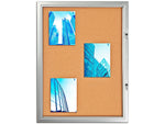 Azar Cork Enclosed Bulletin Board, Aluminum Frame, 42.32" x 32.09" (300231)