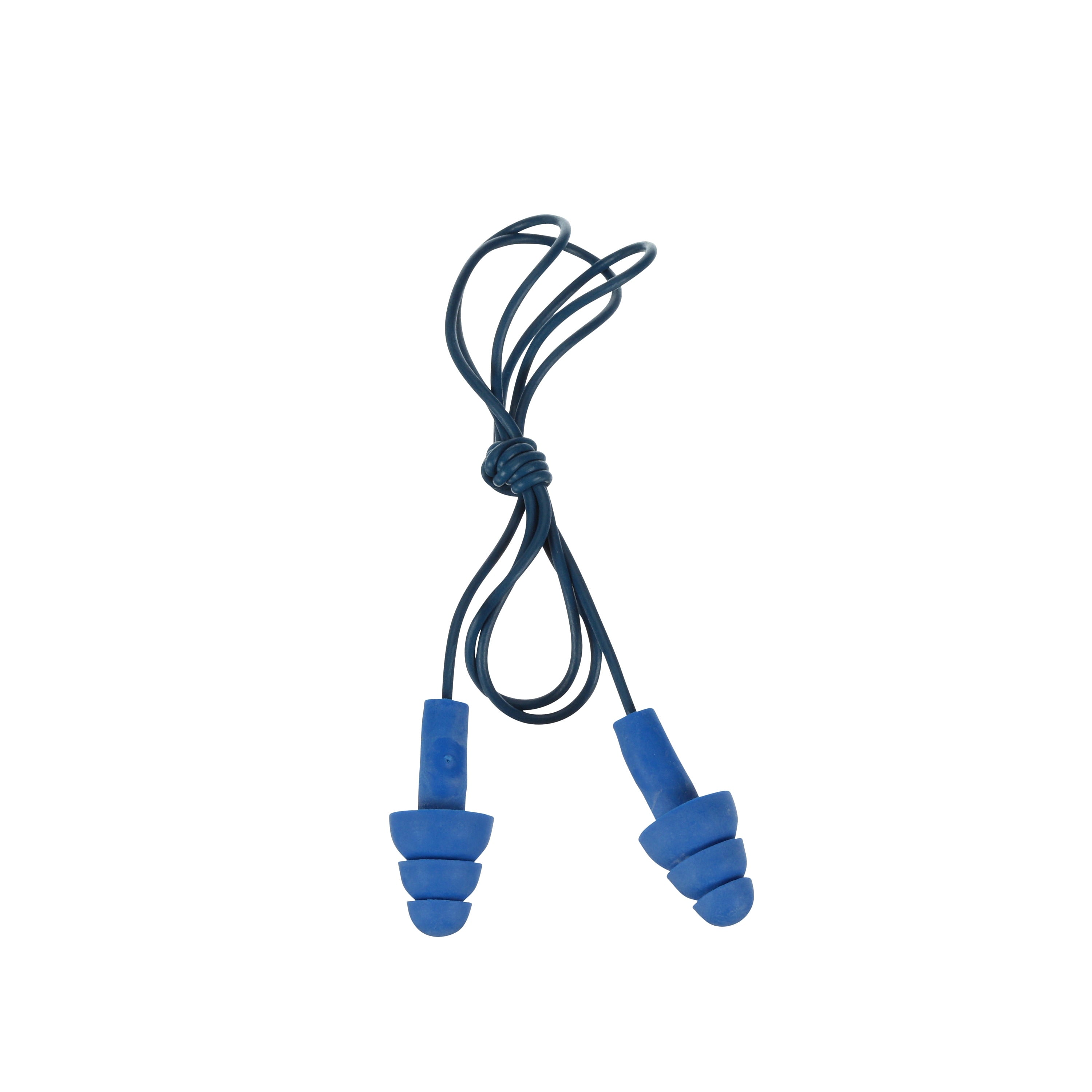 E-A-R UltraFit Metal Detectable Corded Earplugs, NRR 25 dB, Blue, 100/Box (3404007)