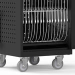 Luxor Lockable 30-Unit USB-C Secure Charging Cart, Black Powder-Coated Steel (CHMC002)
