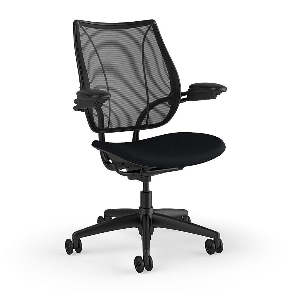 Humanscale Liberty Ergonomic Fabric Swivel Task Chair, Black (L113BM10CF10XFSHNSC)