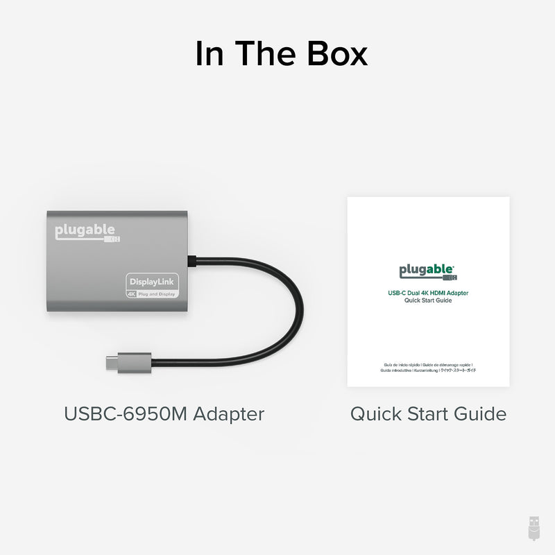 Plugable Dual Monitor USB-C to HDMI Adapter (USBC-6950M)