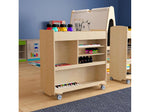Flash Furniture Bright Beginnings Mobile 9-Section Storage Cart, 31.75"H x 33"W x 15.75"D, Natural Birch Plywood
