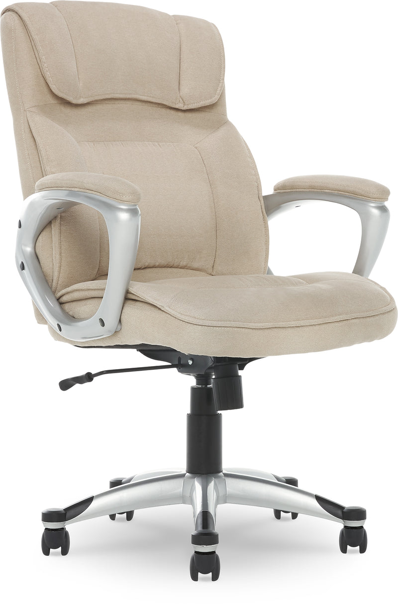 Serta Cyrus Ergonomic Fabric Swivel Executive Chair, Fawn Tan (47911)