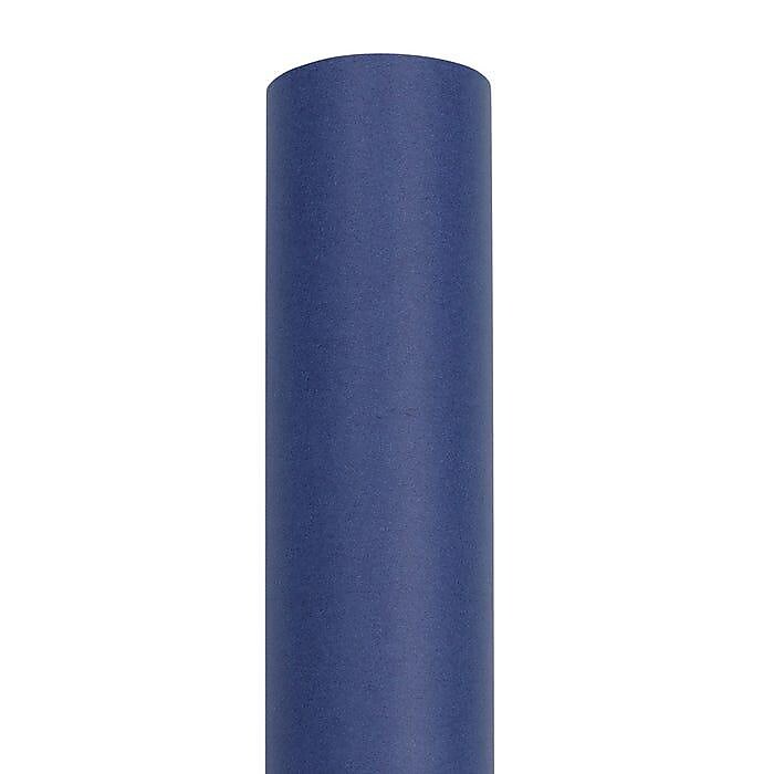 JAM Paper Short Mini Roll Wrapping Paper, 26.3 sq. ft., Presidential Blue, 2/Pack(277013536263a)