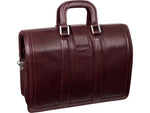 McKlein MORGAN Leather Briefcase, Laptop Compatible, Burgundy (83346)
