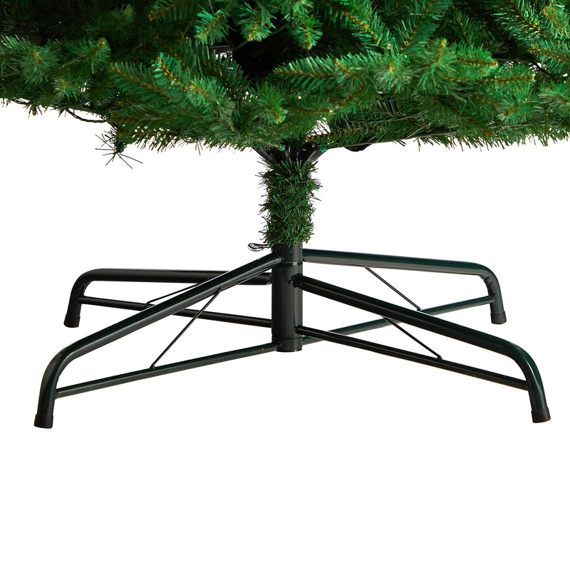 Nearly Natural 12-ft Slim Green Mountain Pine Artificial Christmas Tree with 1100 Clear LED Lights and 3235 Tips (T3330)