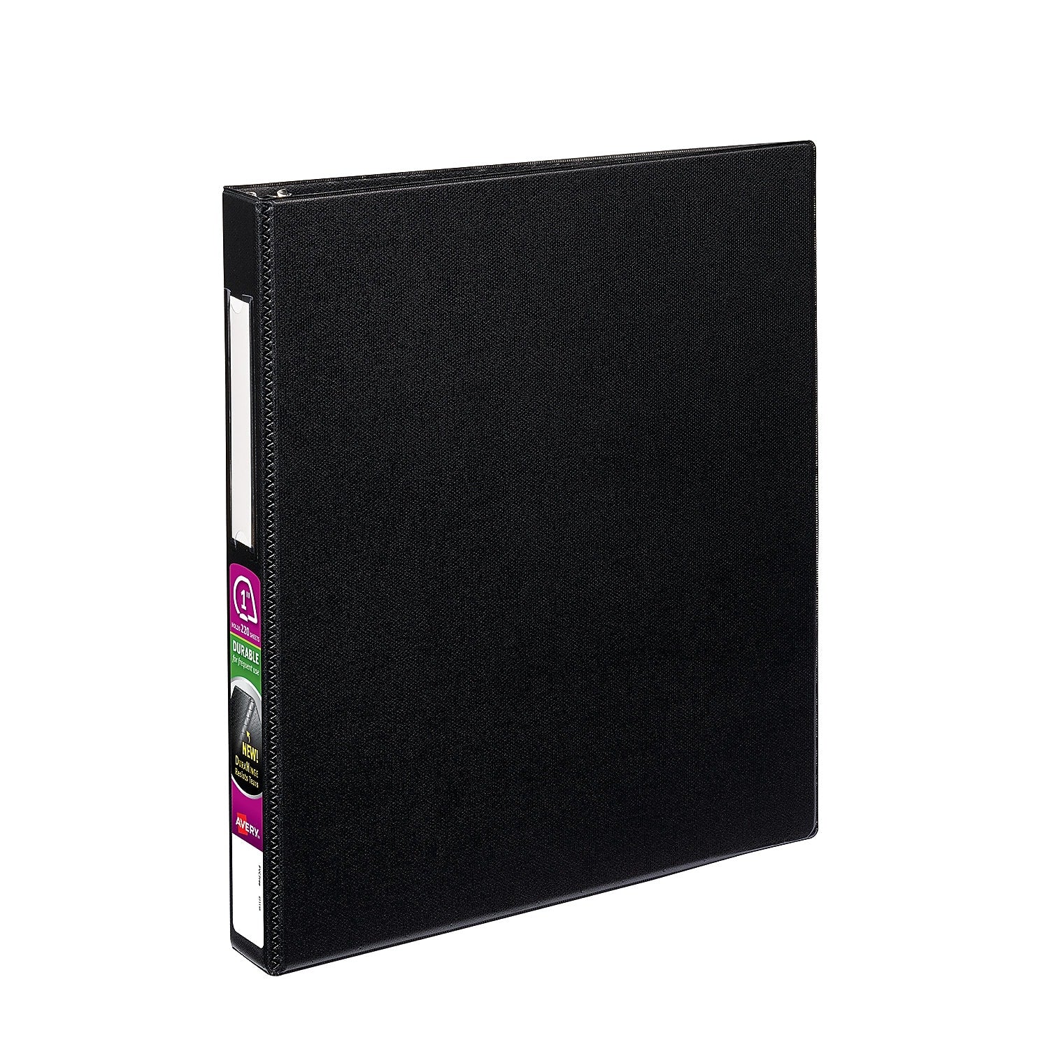 Avery 1" 3-Ring Non-View Binders, D-Ring, Black (08725/08302)