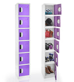 AdirOffice 72"H 6-Tier Purple Storage Locker (ADI629-206-PUR-DL)