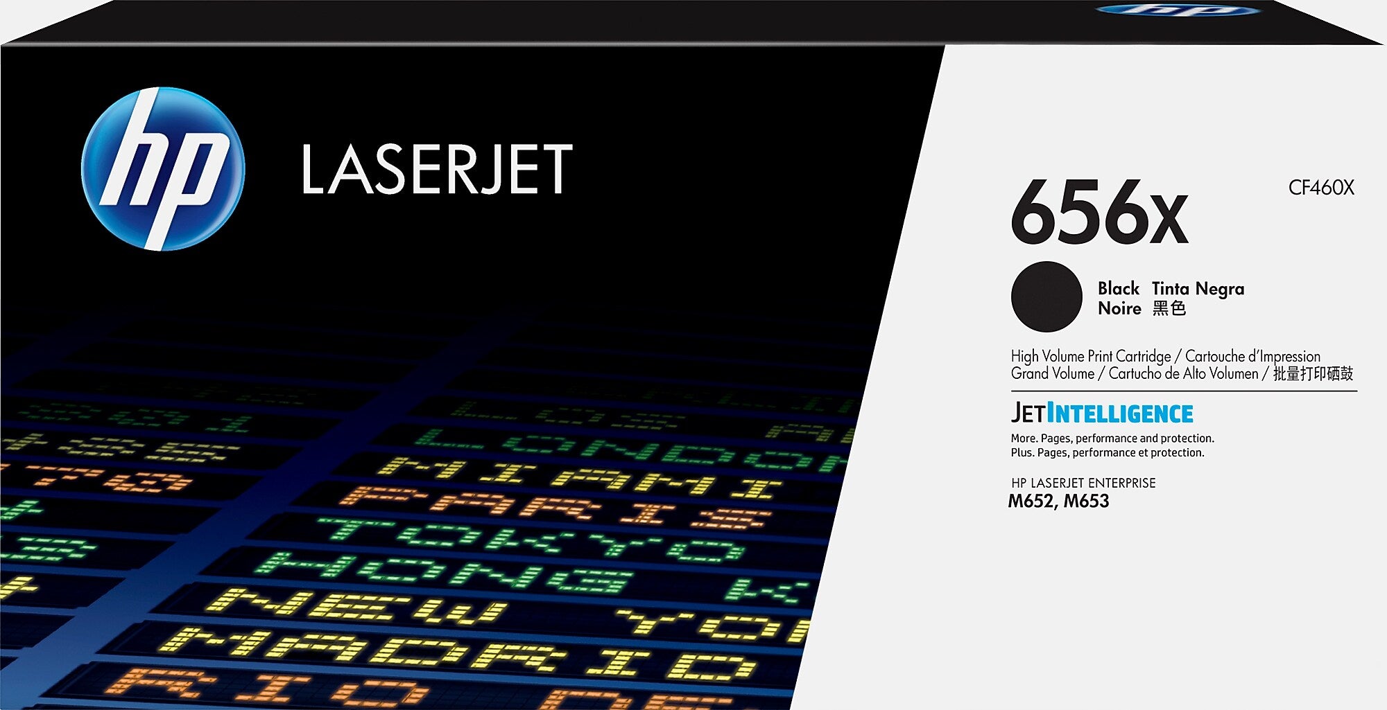 HP 656X Black High Yield Toner Cartridge, Prints Up to 27,000 Pages (CF460X)