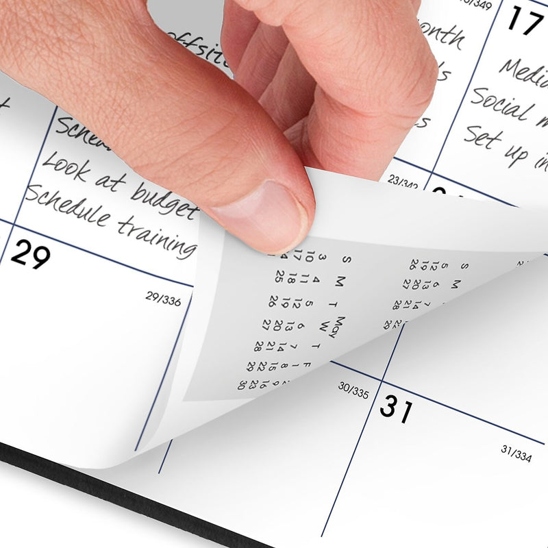 2026 AT-A-GLANCE DayMinder 7" x 8.75" Monthly Planner, Faux Leather Cover, Black (G400-00-26)