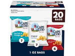 Cape Cod Gluten Free Potato Chips Variety Pack, 20 oz., 20 Bags/Carton (115025)