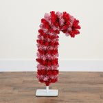 Nearly Natural 30-in Pre-Lit Artificial Candy Cane Christmas Tree with 100 Micro LED Lights (T4702)