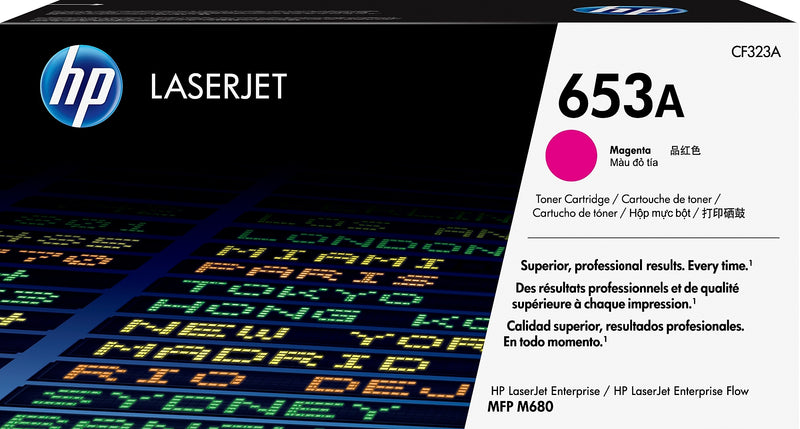 HP 653A Magenta Standard Yield Toner Cartridge, Prints Up to 16,500 Pages (CF323A)