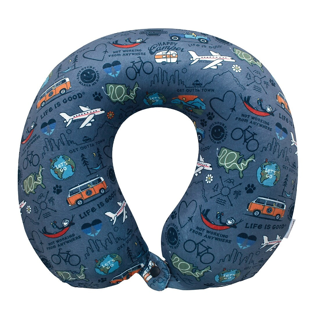 Life is Good Travel Pillow, Multicolored (LCPP0005)