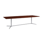 Bush Business Furniture 96W x 42D Boat Shaped Conference Table with Metal Base, Hansen Cherry (99TBM96HCSVK)