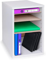AdirOffice 11-Compartment Literature Organizer, 10.75" x 16.2", White (500-11-WHI)