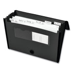 Avery Expanding File Folder Organizer, 7 Sections, Hook/Loop Closure, Letter Size, Black