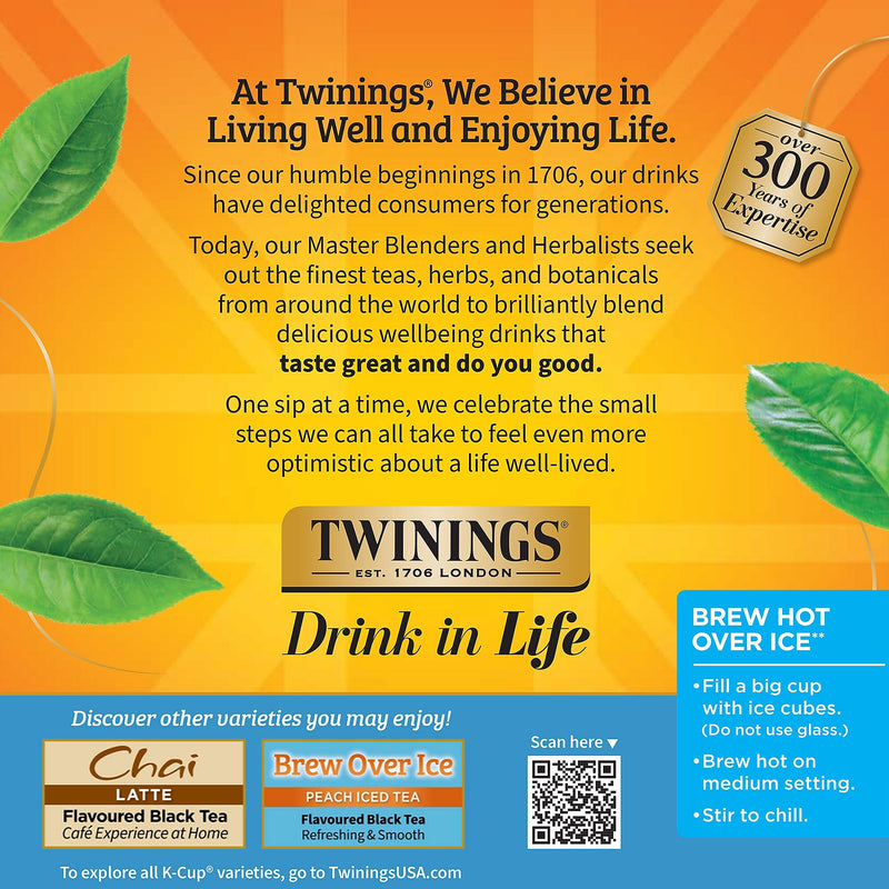 Twinings Iced Unsweetened Black Tea, Keurig® K-Cup® Pods, 24/Box (F16926)