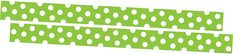 Barker Creek Double-Sided Border, 35" x 3", Dot to Dot Lime, 24/Pack (4438)