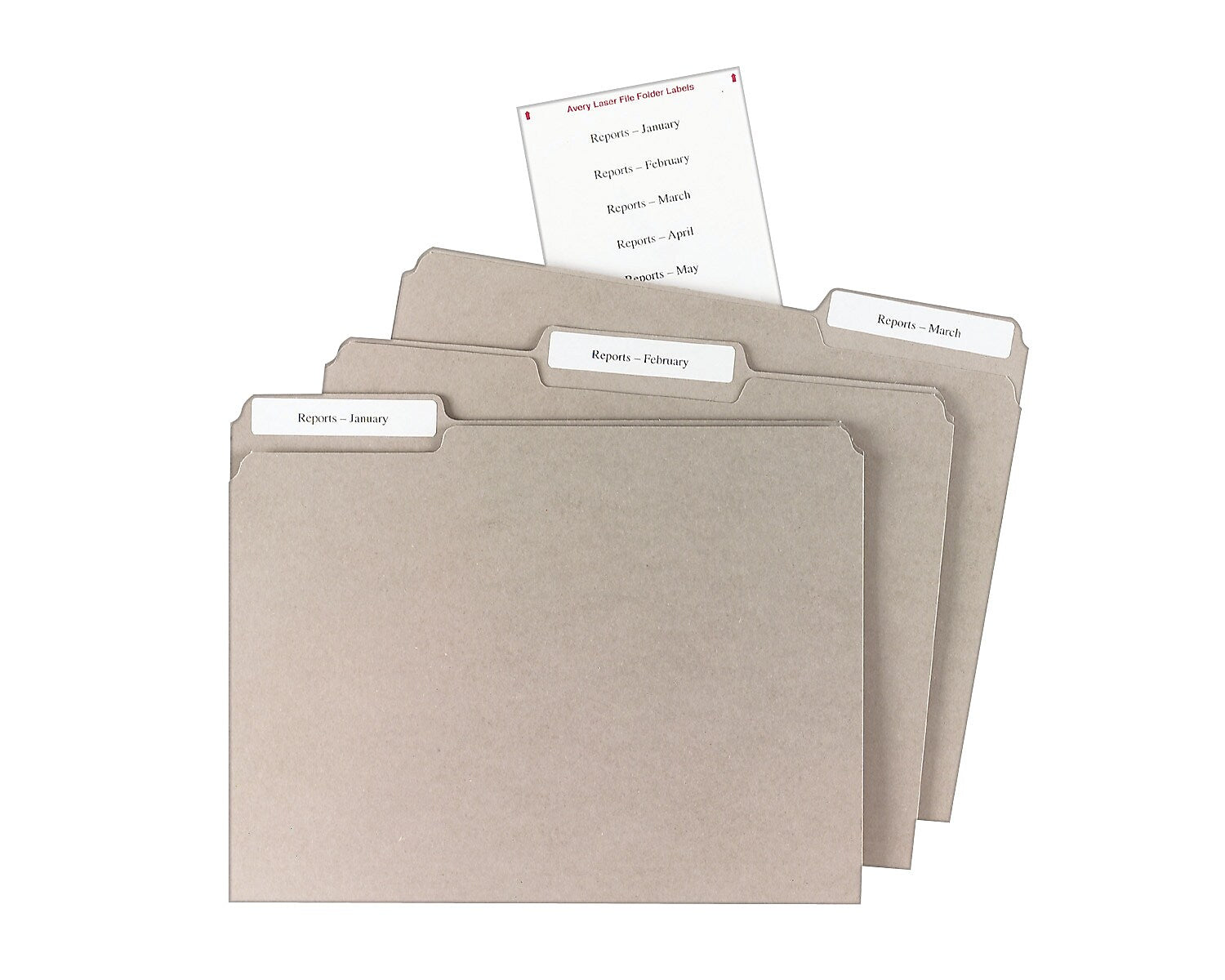 Avery Mini-Sheets Laser/Inkjet File Folder Labels, 2/3" x 3-7/16", White, 300 Labels/Pack (2181)