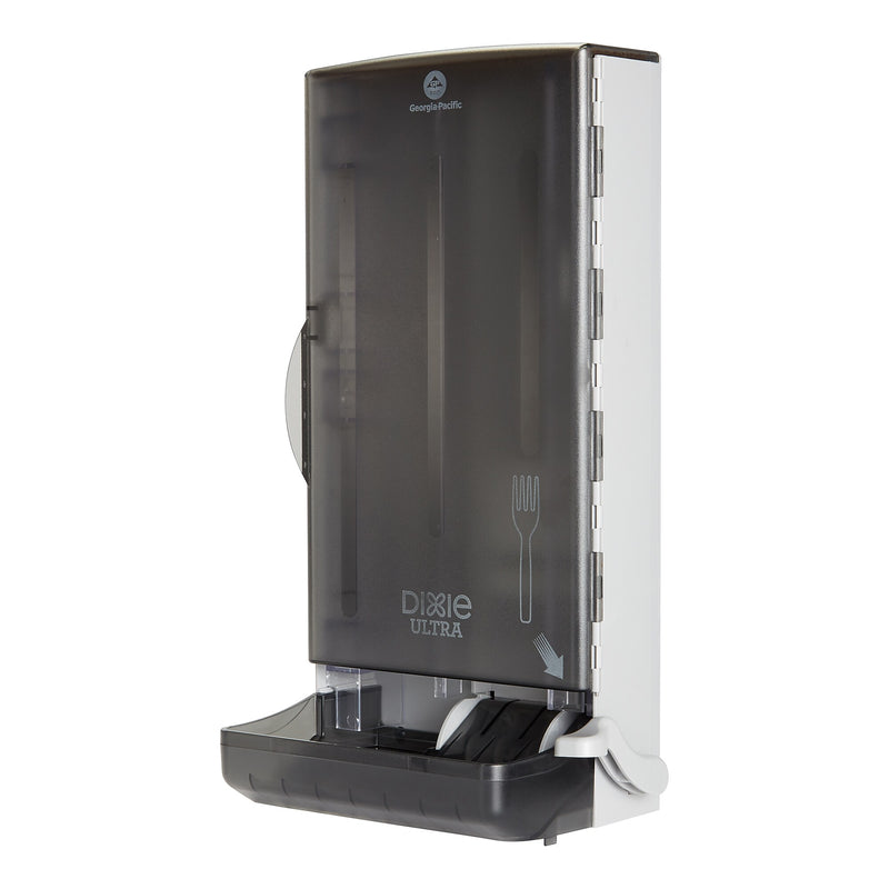 Dixie Ultra SmartStock Mini Polystyrene Medium Weight Fork Dispenser by GP PRO, 80 Fork Capacity, Black (SSFD80)