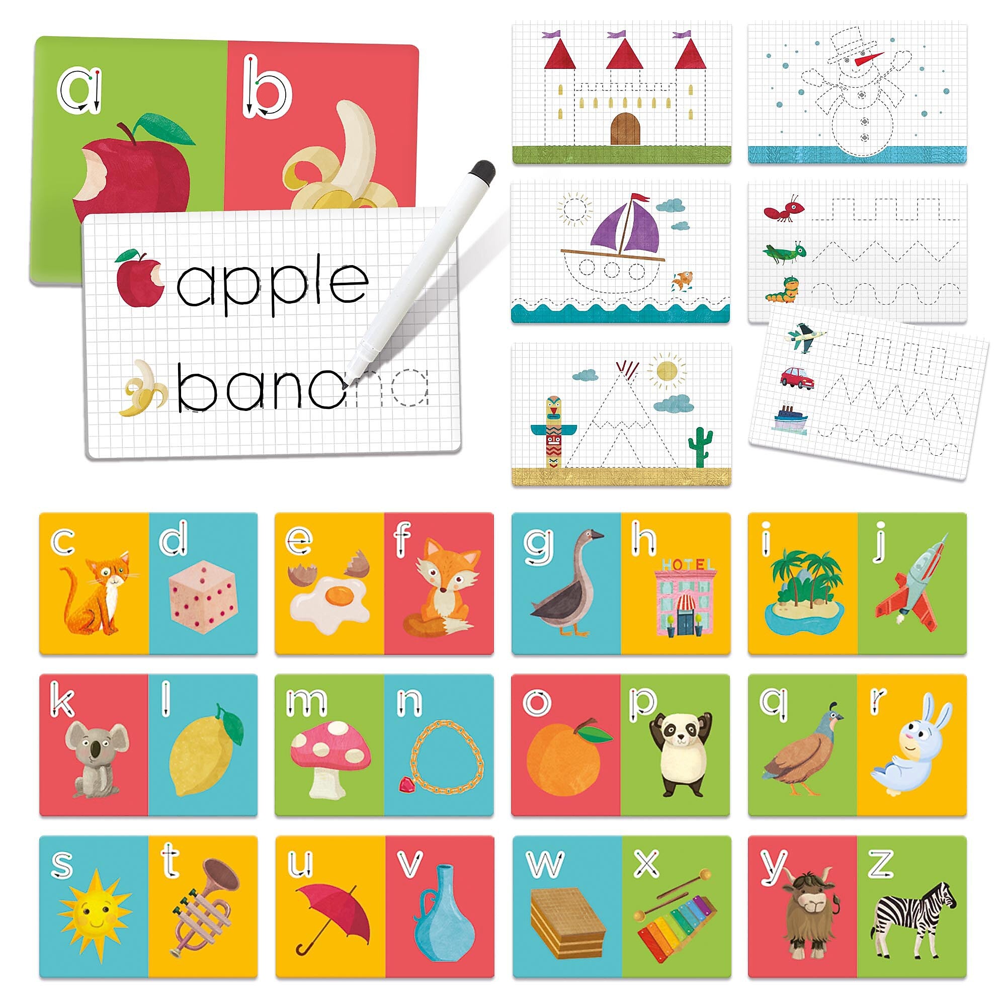 Headu Little Boards Read and Write Flash Cards, 20/Set (HDUEN26906)