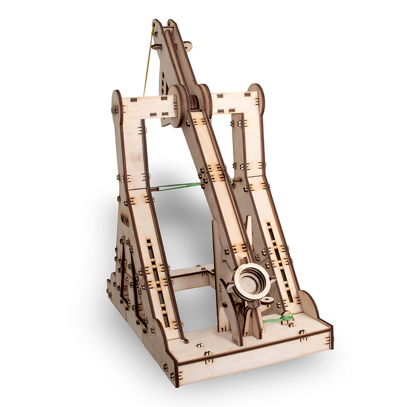 EWA Eco-Wood-Art Trebuchet 3D Wooden STEM Construction Kit, 94 Pieces/Set (AVRAV0523101)