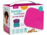 bentgo Kids Snack Container, Fuchsia/Teal, 12 oz. (BGKDSNK-F)