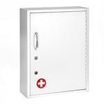 Viva Comfort Steel Locking Surface-Mount Medicine Medical Cabinet with Pocket, 1.1 cu. ft., White (ADI999-06-WHI-MK)