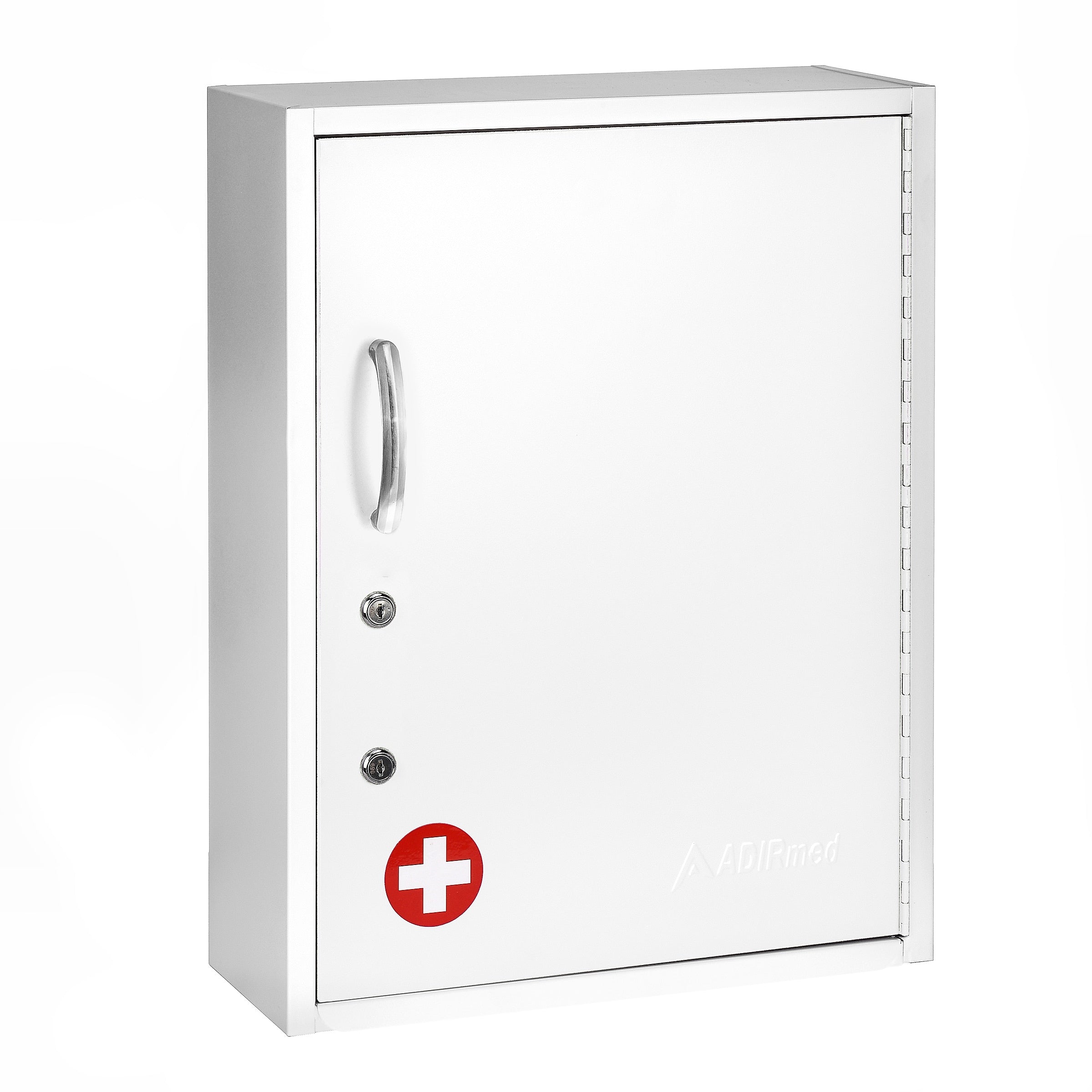 Viva Comfort Steel Locking Surface-Mount Medicine Medical Cabinet with Pocket, 1.1 cu. ft., White (ADI999-06-WHI-MK)