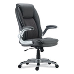 Alera® Leithen Series All Adjustable Arm Leather Computer and Desk Chair, Gray (ALELT4219)