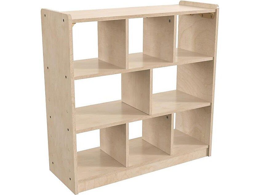 Flash Furniture Bright Beginnings 8-Section Modular Storage Unit, 31.5"H x 31.5"W x 11.75"D, Brown (MK-ME10513-GG)