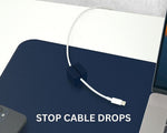 Function101 Desk Mat Pro + 2 Magnetic Cable Block Managers, 31" x 16", Navy (F101-DMPN2)