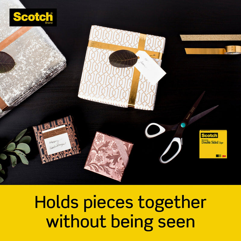 Scotch Permanent Double Sided Tape w/Refillable Dispenser, 1/2" x 13 yds., 1" Core (137)