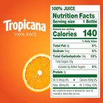 Tropicana 100% Orange Juice, No Sugar Added, No Pulp, 10 oz., 24 Bottles/Pack (TRO00233)