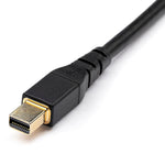 StarTech.com 6.6ft Mini DisplayPort (mDP) to DisplayPort (DP) Cable Adapter, 8K 60Hz Audio/Video Cord, M/M, Black (DP14MDPMM2MB)