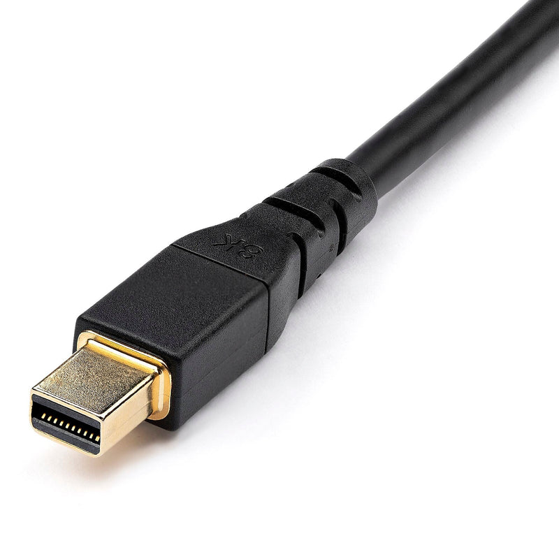 StarTech.com 6.6ft Mini DisplayPort (mDP) to DisplayPort (DP) Cable Adapter, 8K 60Hz Audio/Video Cord, M/M, Black (DP14MDPMM2MB)