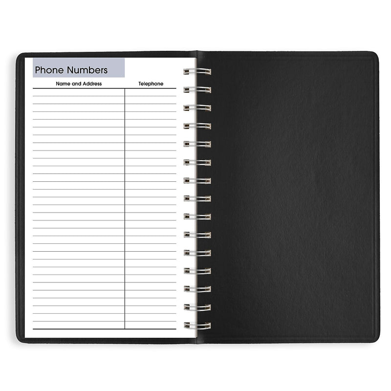2026 AT-A-GLANCE DayMinder 5" x 8" Daily Planner, Faux Leather Cover, Black (SK46-00-26)