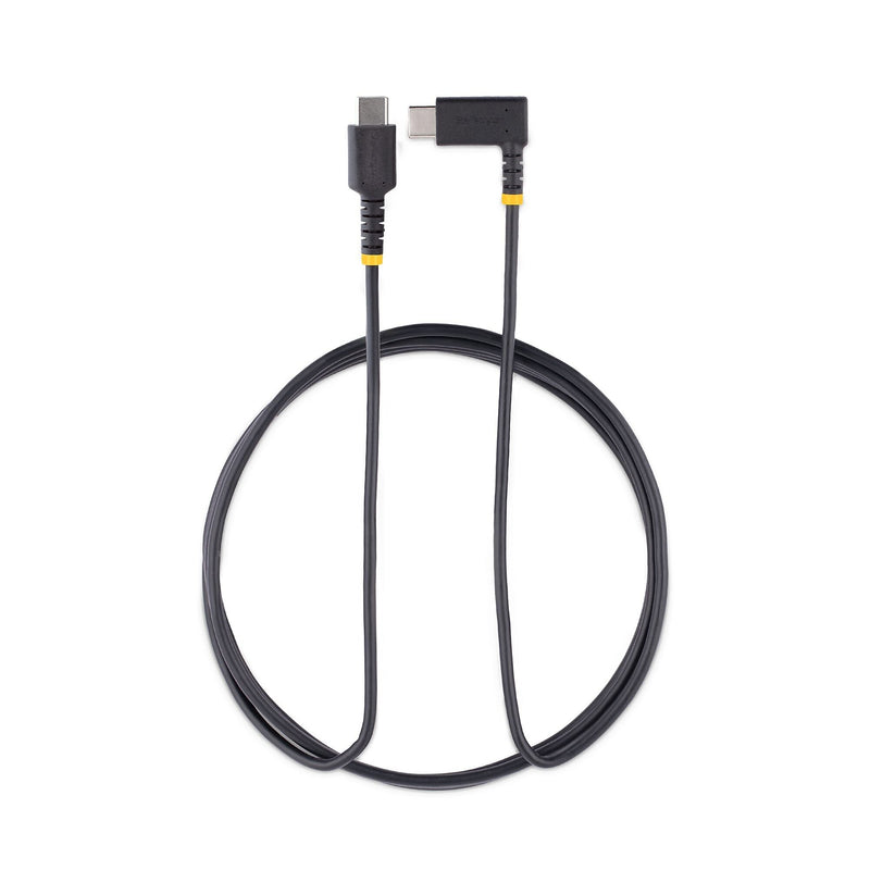 StarTech.com 6.6ft USB-C Cable, Charge/Sync, Right-Angled USB C, Black (R2CCR-2M-USB-CABLE)