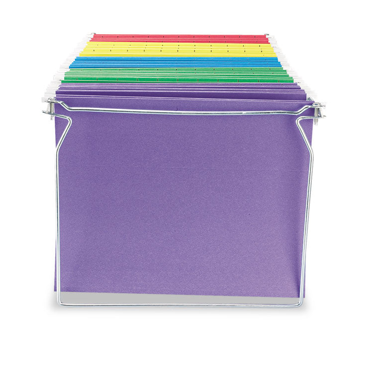 Screw-Together Hanging Folder Frame, Letter Size, 23" To 26.77" Long, Silver