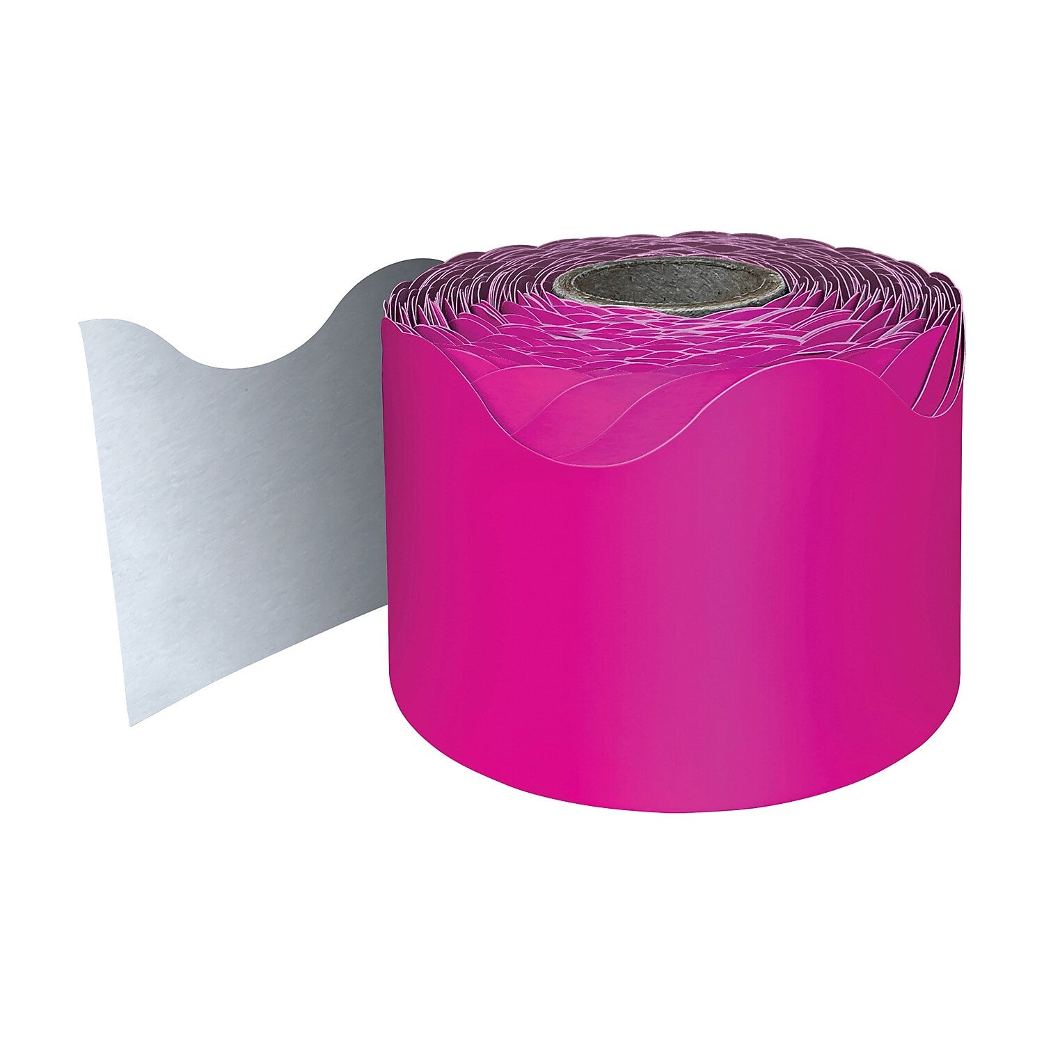 Carson Dellosa Education Rolled Scalloped Border, 2-1/4" x 65', Hot Pink, 3/Bundle (CD-108470-3)