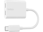 Belkin RockStar USB-C to USB-C Audio Adapter, White (F7U081btWH)